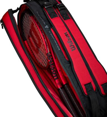 Тенісна сумка WILSON Super Tour Clash V2.0, 6 предметів чорна/червона/ (різнокольорова)
