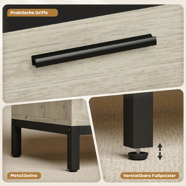 Промисловий письмовий стіл-секретар з полицями та металевим каркасом 100 см, натуральне дерево та чорний колір