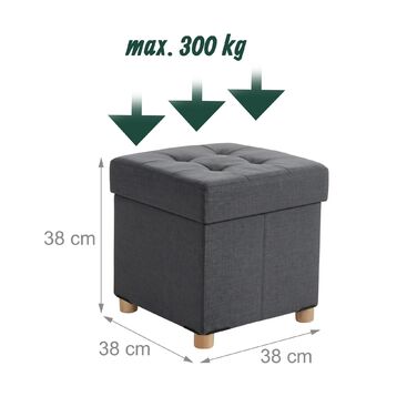 Relaxdays Пуф для сидіння 37л МДФ