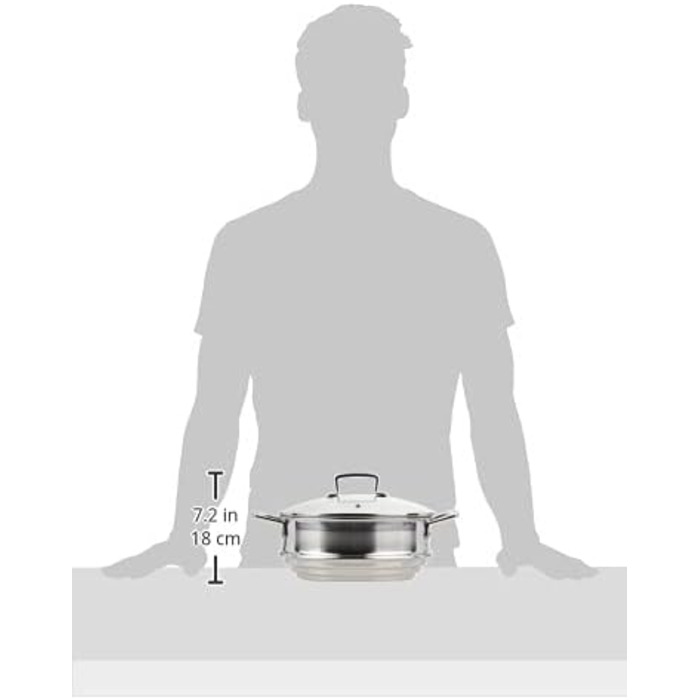 Вставка для пароварки Le Creuset з нержавіючої сталі з кришкою з термостійкого скла, діаметр 24 см