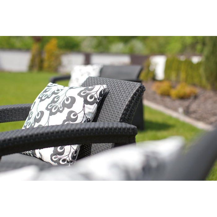 Комплект садових меблів Allibert із пластику, сірий, 3 предмети