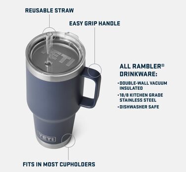Термокружка YETI Rambler з кришкою-соломинкою, Tropical Pink, 1 л (35 oz)