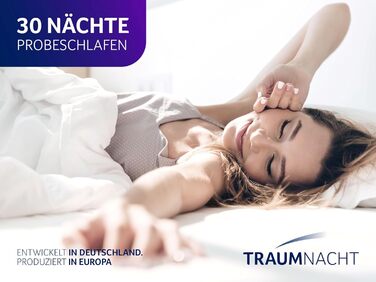 Ортопедична подушка для ніг Traumnacht Medical для запобігання пролежнів, бавовняний двошаровий чохол, сертифікат Öko-Tex, виробництво за німецькими стандартами якості. Чохол: бавовна, білий (з Visco-накладкою)