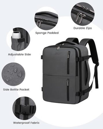 Рюкзак ручної об'єм 40x30x20 LOVEVOOK: Рюкзак для подорожей, 24л, з USB, для ноутбука 14