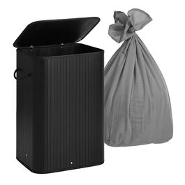 Кошик для білизни Relaxdays з бамбука з 2 відділеннями