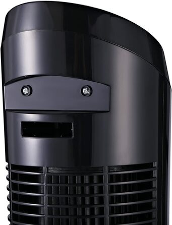 Вентилятор на п'єдесталі HOMCOM 45 Вт Баштовий вентилятор безшумний 3 рівні вентиляції, коливання 70, ABS, чорний, Ø27 x H75 см