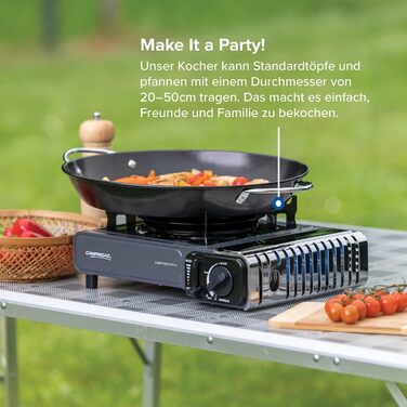 Газовий намет Camp Bistro 3 від Campingaz - компактний одноконфорочний намет для кемпінгу з валізами, 2200 Вт