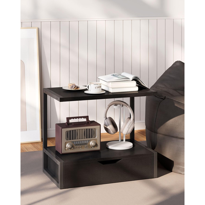 Підставка для принтера IBUYKE 2-ярусна, стіл з полицею, органайзер для офісу, чорний (TLJ015W)