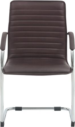 Набір з 2-х відкидних крісел Tira з штучної шкіри, коричневого кольору, з м'яким сидінням