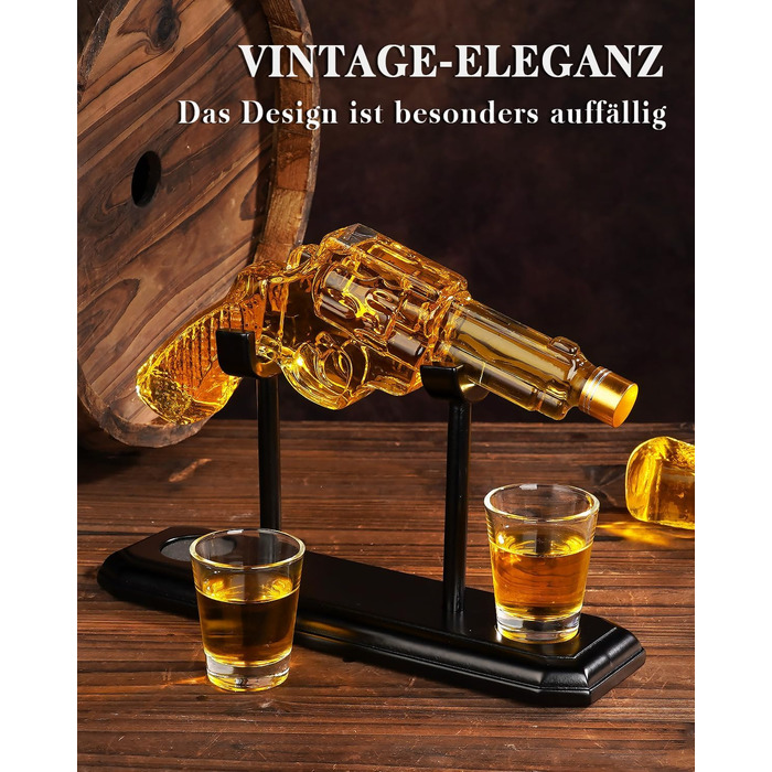 Набір віскі Oaksea: декантик та 2 келихи – ідеальний подарунок для чоловіків, батька, на Різдво, для любителів віскі