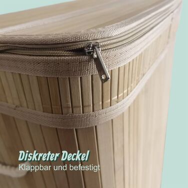 Кошик для білизни Relaxdays з бамбука з 2 відділеннями