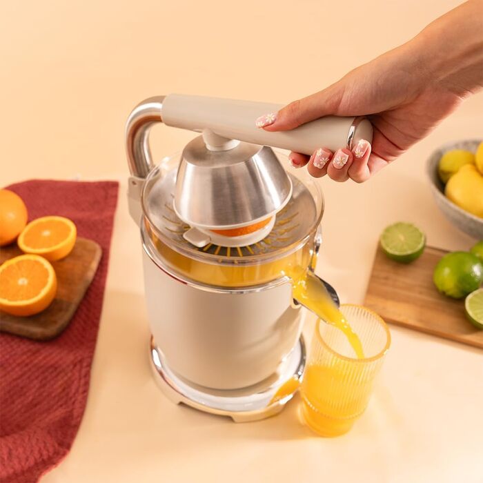 Електрична соковитискачка для цитрусових Cecotec Xqueeze RetroJuice 1000 Green - 1000W, нержавіюча сталь, 2 конуси, зелений (бежевий)