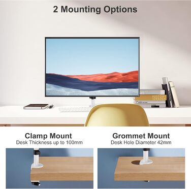 Кріплення для монітора Bracwiser - тримач для LCD/LED моніторів 13-32 дюймів, до 10 кг, регульована висота, VESA 75x75/100x100, MD7421