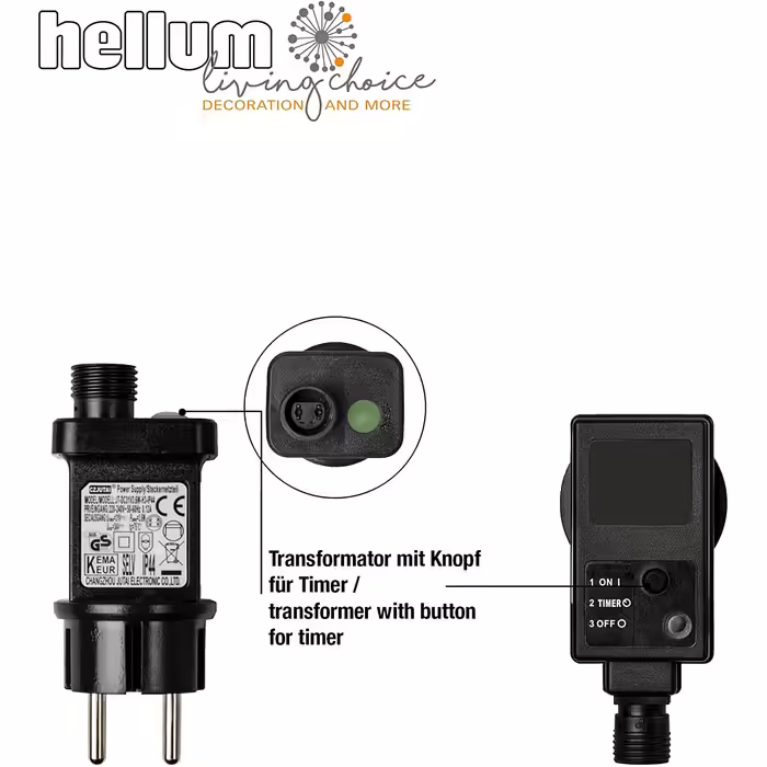 Гірлянда hellum LED для вулиці з таймером, 19,9 м, 200 теплих білих LED, електрична з зеленим кабелем, для ялинки
