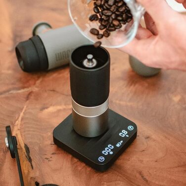 WACACO Exagram Pro: Цифрова кухонна вага з таймером, супер-міні, 3 режими (Espresso), акумуляторна, чорна