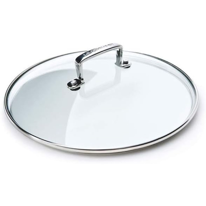 Скляна кришка Le Creuset для посуду з алюмінію та чавуну, ручка з нержавіючої сталі, 22 см