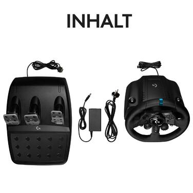 Logitech G923 Racing Wheel: Гоночне кермо для PS5, PS4, PC, Mac - Чорне. TRUEFORCE, 1000Hz, Подвійне зчеплення