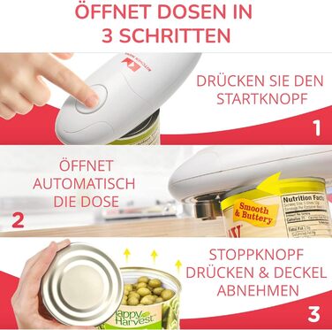 Електричний відкривач банок Kitchen Mama 2.0: автоматичний, бездротовий, з гладкою кромкою, безпечний для харчових продуктів