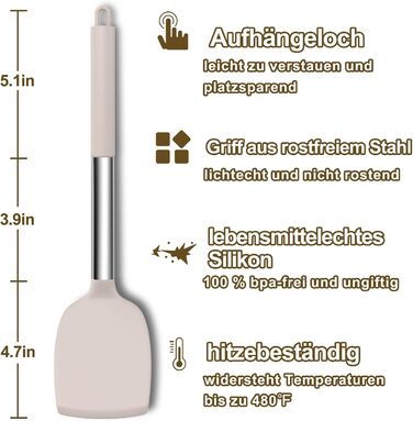 Набір кухонних аксесуарів 34 шт. з силікону: кухонне приладдя, посуд, тримач, антипригарне покриття, нержавіюча сталь, хакі