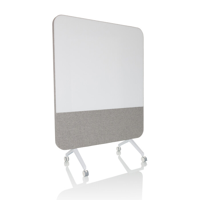 Акустична панель з білою дошкою VISION BOARD, матеріал: пластик / текстиль, колір: сірий, hjh OFFICE