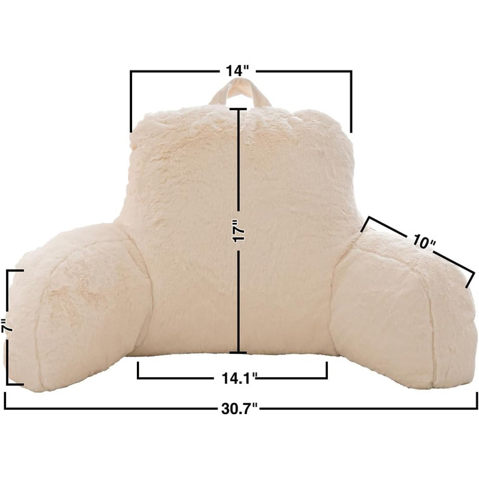 Подушка-іграшка Holawakaka зі штучним хутром, кролячий пух, подушка для читання, для дорослих, підлітків та дітей, для підтримки спини, шиї, попереку та стегон