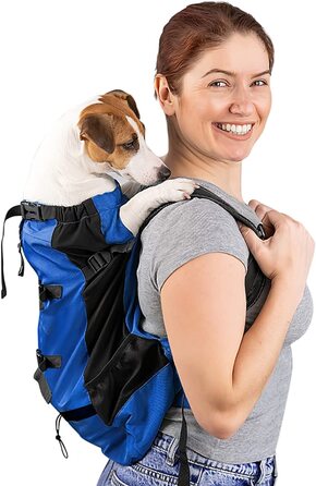 Рюкзак-переноска для собак Galate L синій