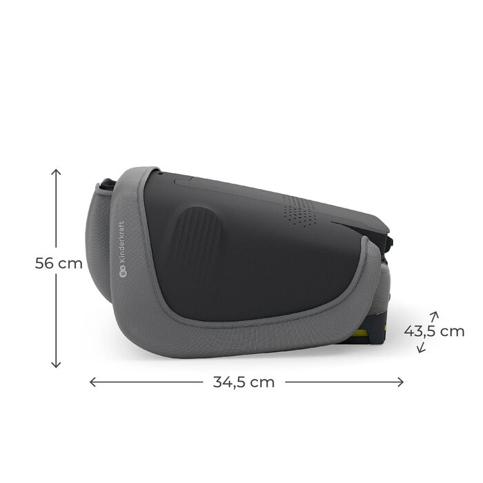 Автокрісло Kinderkraft UNITY 2 i-Size, 100-150 см, 3,5-12 років, сірий (Gray), регульована підголовник, AIR FLOW