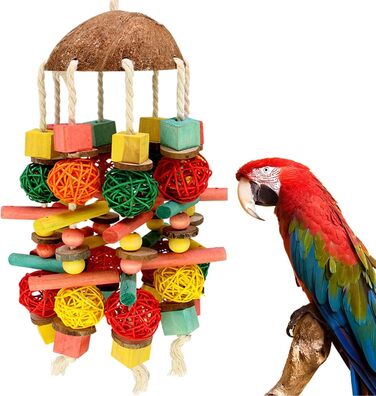 Іграшки для папуг Mqupin Bird 20х56 см різнокольорові
