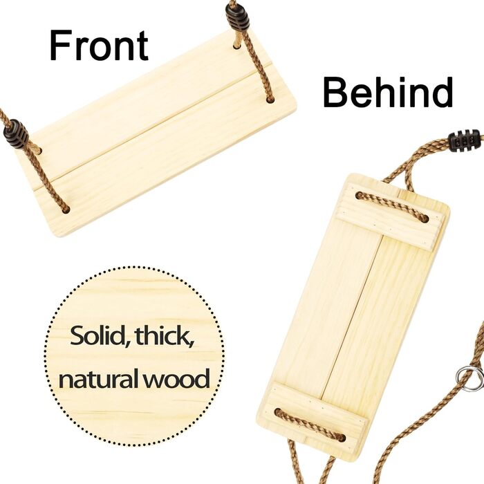 Шовковий крісло-гойдалка KINSPORY з регульованим канатом, для дому та саду, до 130 кг, світло-коричневий