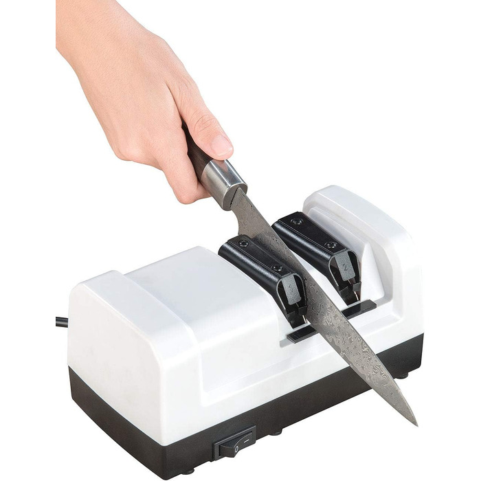 Електричний професійний точило для ножів Rosenstein & Söhne з алмазним диском, грубе та тонке точіння, 60 Вт