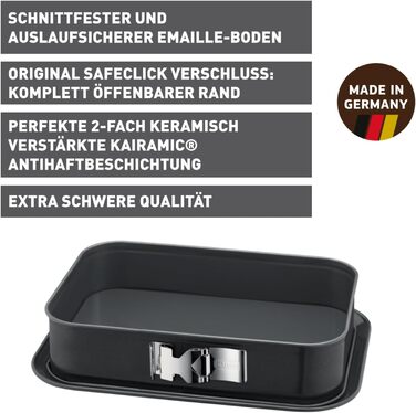 Форма для випічки Kaiser La Forme Plus прямокутна 35 x 24 см з емальованим дном, антипригарне покриття, для торту, тирамісу