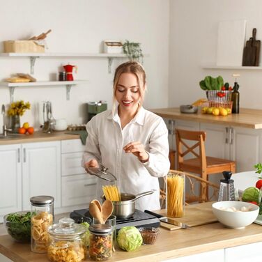 Двохконфорочна індукційна плита CUSIMAX 3500W з LED дисплеєм та сенсорним керуванням, склокераміка, захист від дітей