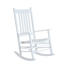Дерев'яне крісло-гойдалка Outsunny з підлокітником, крісло-гойдалка Relax Chair Садове крісло білого кольору, 69 x 86 x 115 см, ідеально підходить для саду та тераси