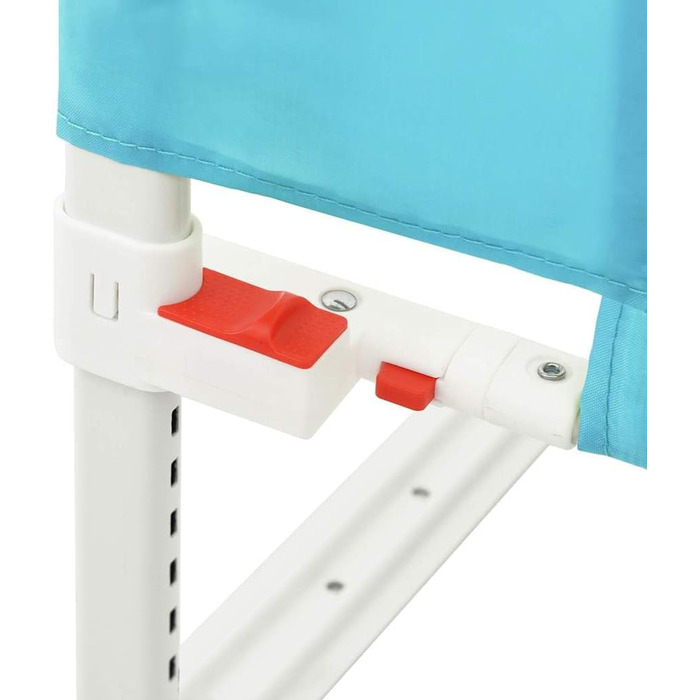 Бортик для ліжка дитячого vidaXL 200x25 см, синій, тканинний захист від випадання для малюків та дітей