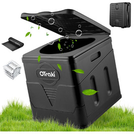 Розкладне туристичне туалетне сидіння OTRAKI - мобільний туалет для кемпінгу, фестивалів та подорожей (12 пакетів)