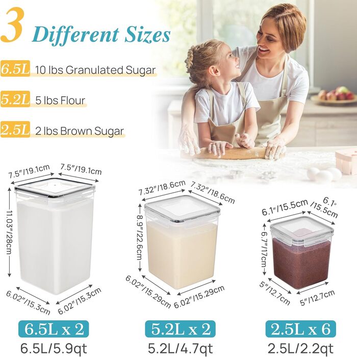 Набір контейнерів для зберігання Vtopmart: 32 шт. з кришкою, герметичні, BPA-free, для продуктів, з ручкою та етикетками