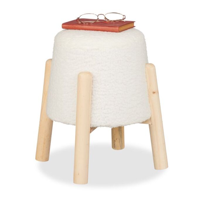 Relaxdays Ottoman з Teddy Fur