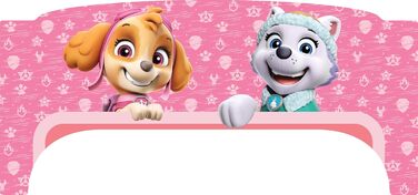 Ліжко дитяче Leomark Paw Patrol Smart - дерев'яне, 70x140 см, з текстильними ящиками, білий/рожевий колір