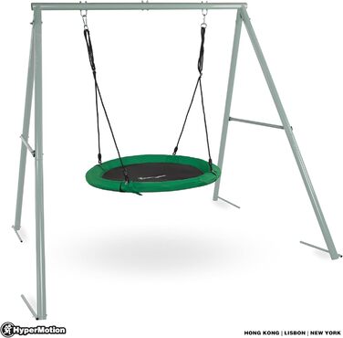 Гойдалка садова HyperMotion Storchennest з А-рамою для 2 осіб, зелена - 102 см, до 150 кг, UV-стійка