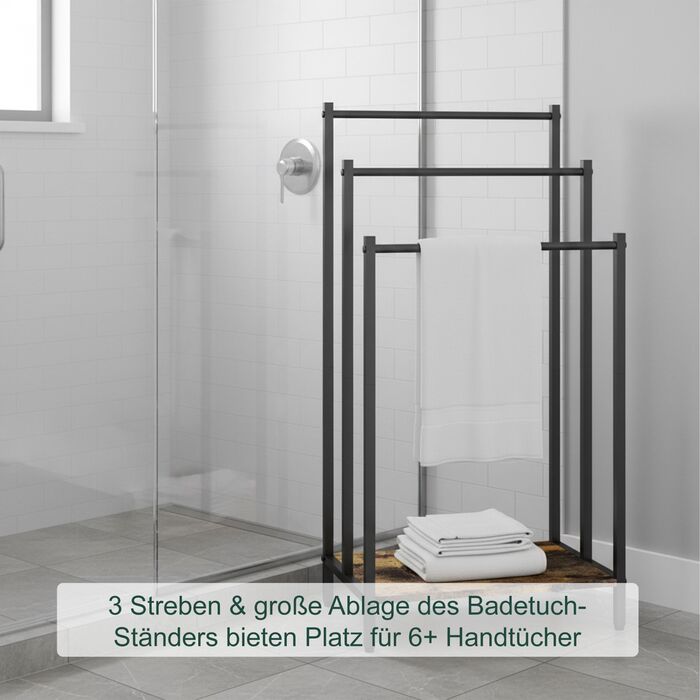 Підставка для рушників з полицею Relaxdays