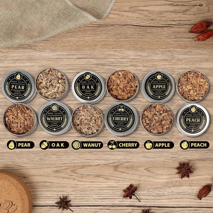 Набір для копчення коктейлів Bourbon: з ліхтариком та стружкою для віскі/бурбона. Ідеальний подарунок для чоловіків, батька, чоловіка.