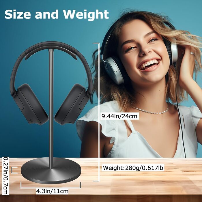 Підставка для навушників Cyfromt на стіл, органайзер, металева, для геймінгу