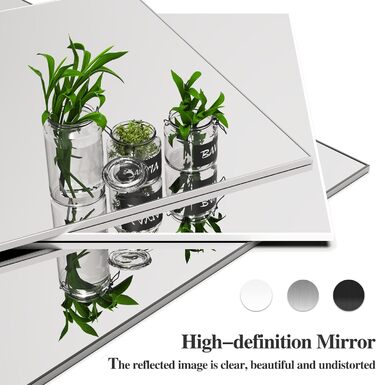 Дзеркало для ванної кімнати WONSTART 81.3 x 61 см біле з алюмінієвою рамою, для монтажу над умивальником, сучасний дизайн, підходить для ванної, спальні, передпокою