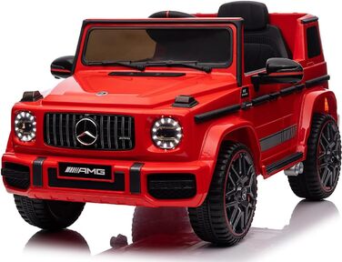 Дитячий електромобіль Mercedes G63 AMG 4x4 180 Вт, шкіряне сидіння, EVA колеса, пульт, 12V, червоний