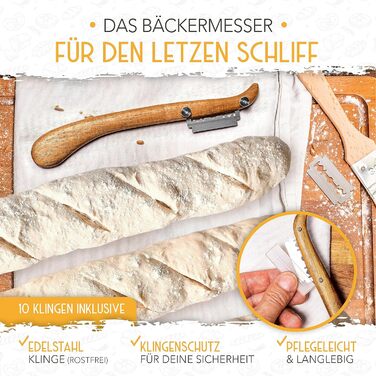 Форма для випікання хліба з кришкою та кошиком для підйому тіста - Robuste 28см форма з чавуну - ідеальна для випікання хліба, тостів, багетів. Аксесуари для випікання, броттоп (3 форми для багетів)