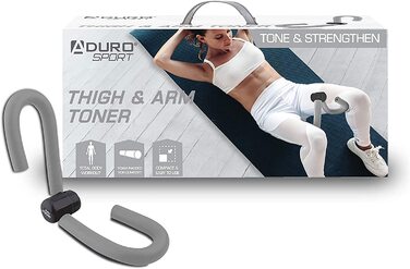 Жіночий тренажер Aduro Sport Thigh Master для внутрішньої частини стегон, повнорозмірний, тонік для стегон, тренажер для ніг покращена версія Сірий