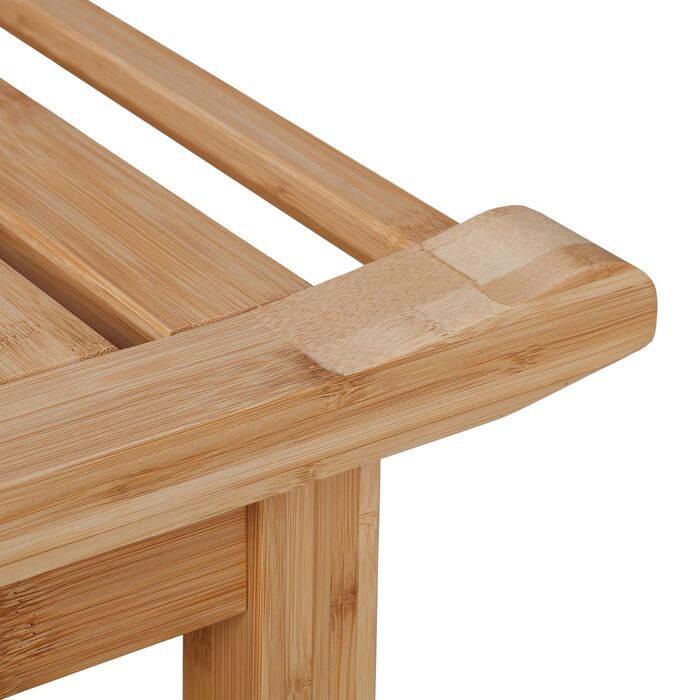 Стілець для ванної кімнати Relaxdays з бамбука з ручками та полицею