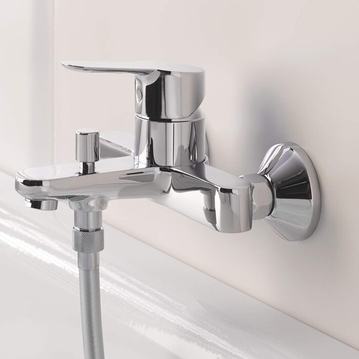 Змішувач для ванни Grohe BauEdge, хром, з перемикачем душ/ванна, 23334000