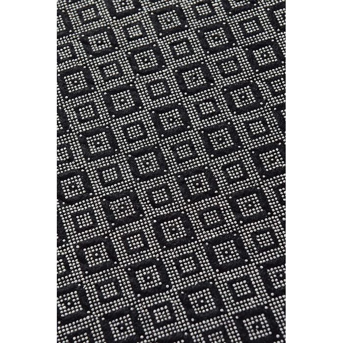 Кухонний килим Miqna, Сучасний нековзний гелевий килимок на підошві, миються Кухонні килимки, барвисті Килимки для спецій (чорний, 140 x 190 см)