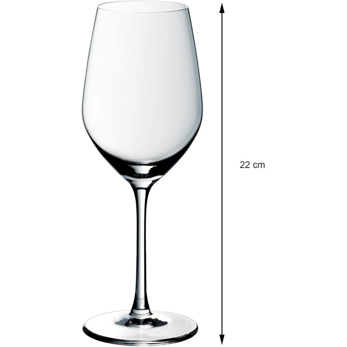 Бокали для білого вина WMF Easy Plus 6 шт, 390 мл, кришталь, прозорі, для посудомийної машини